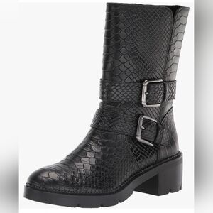 Donald Pliner Women's Black Snake print Saraya Fashion Boot SZ 6.5 NEW